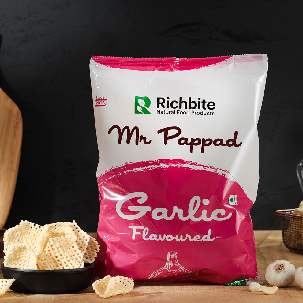 Rice Papad - Garlic